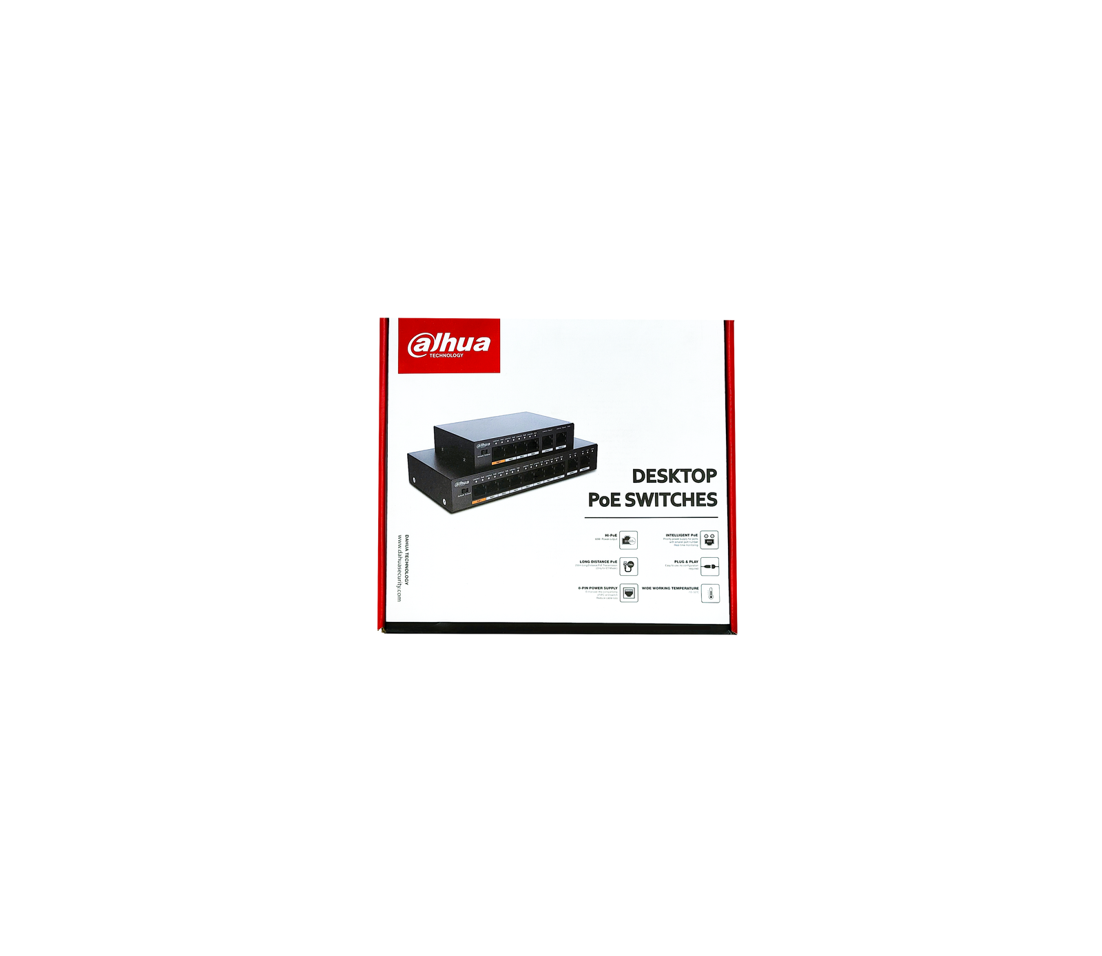 SWITCH DAHUA (S3009) 8 PUERTOS POE + 1 ETHERNET BASE 100 96 WATS 